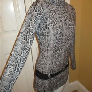 Obermeyer Stretch Knit Snakeskin Turtle Neck